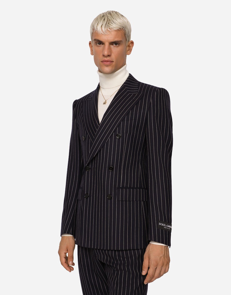 Double-breasted pinstripe wool Sicilia-fit jacket - 2
