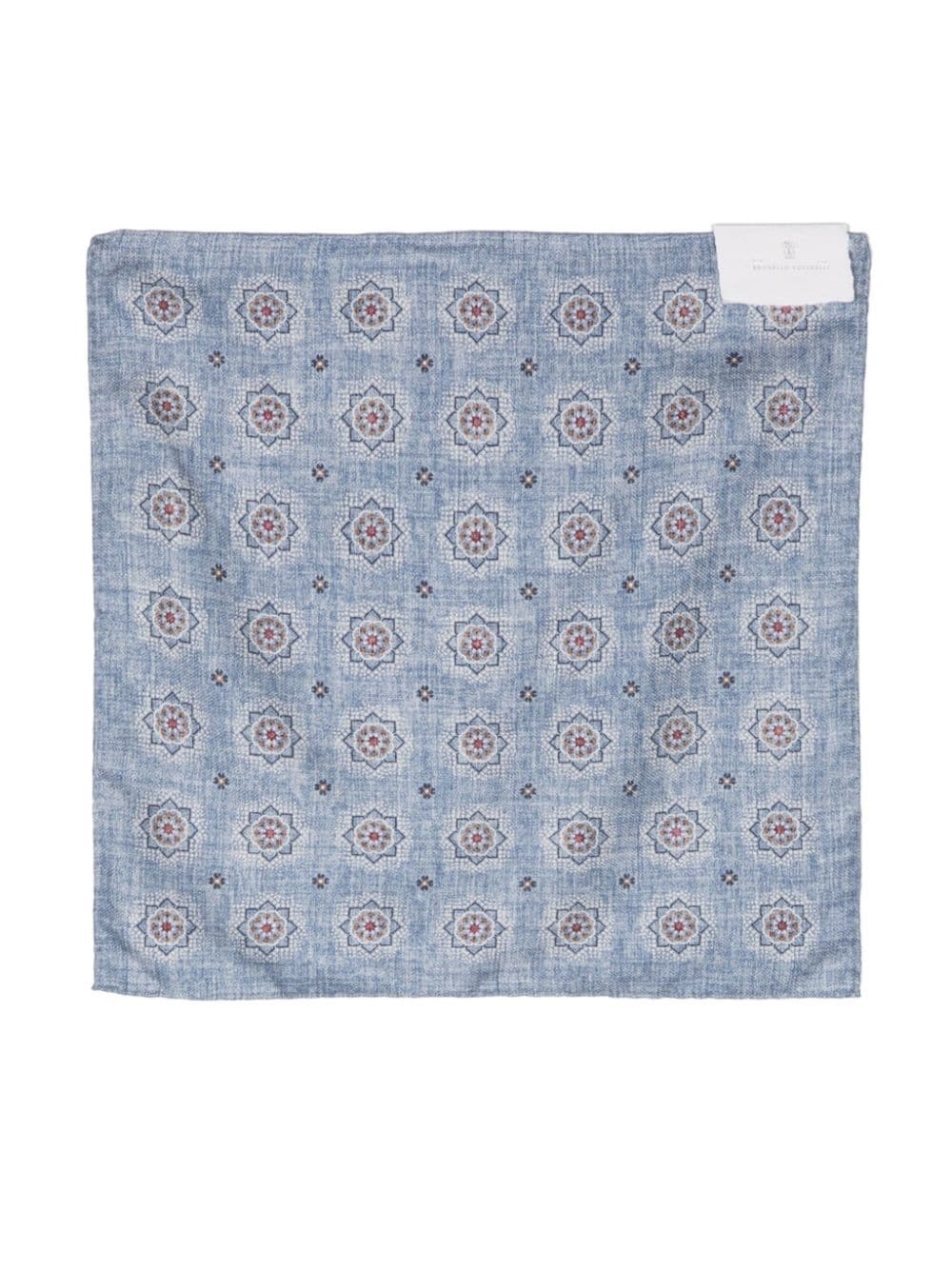 floral-print silk handkerchief - 1