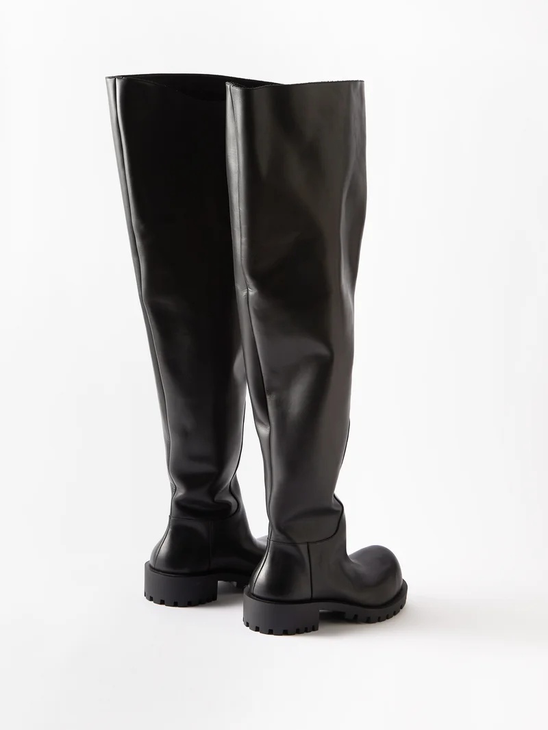 BALENCIAGA Hummer leather knee-high boots | matchesfashion BALENCIAGA Hummer leather knee-high boots | matchesfashion