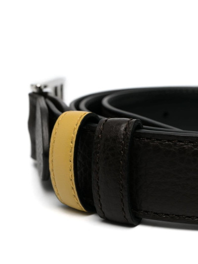 HOGAN grained-texture leather belt outlook