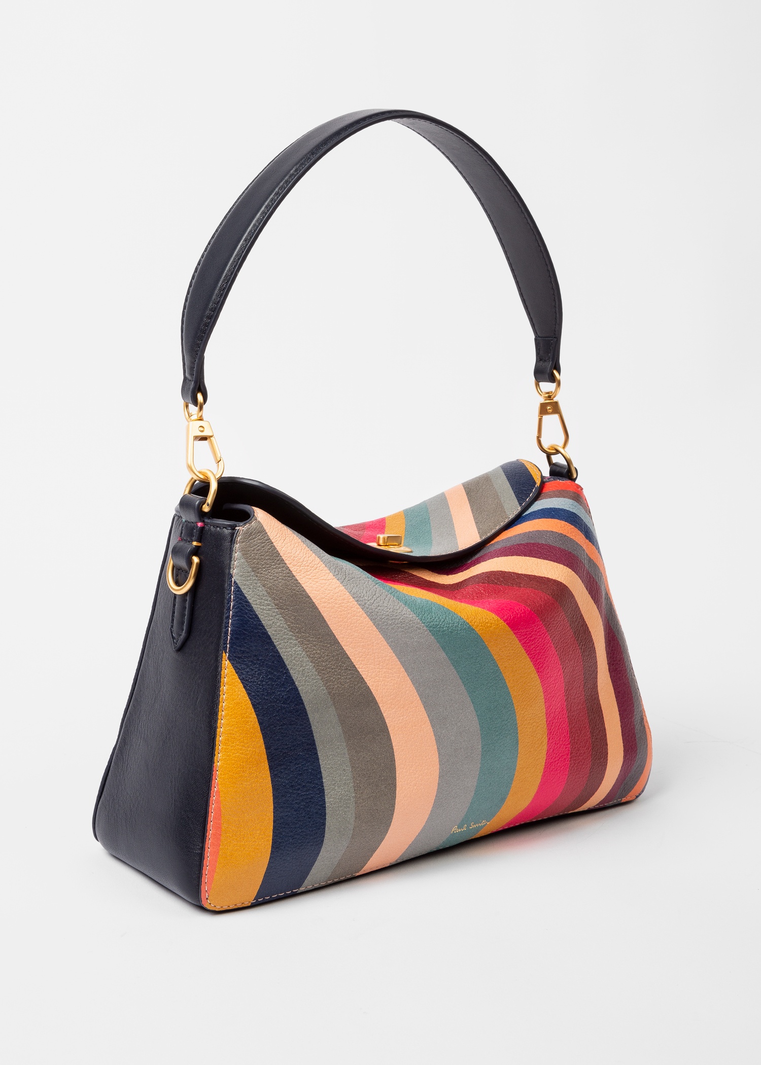 Leather 'Swirl' Shoulder Bag - 6