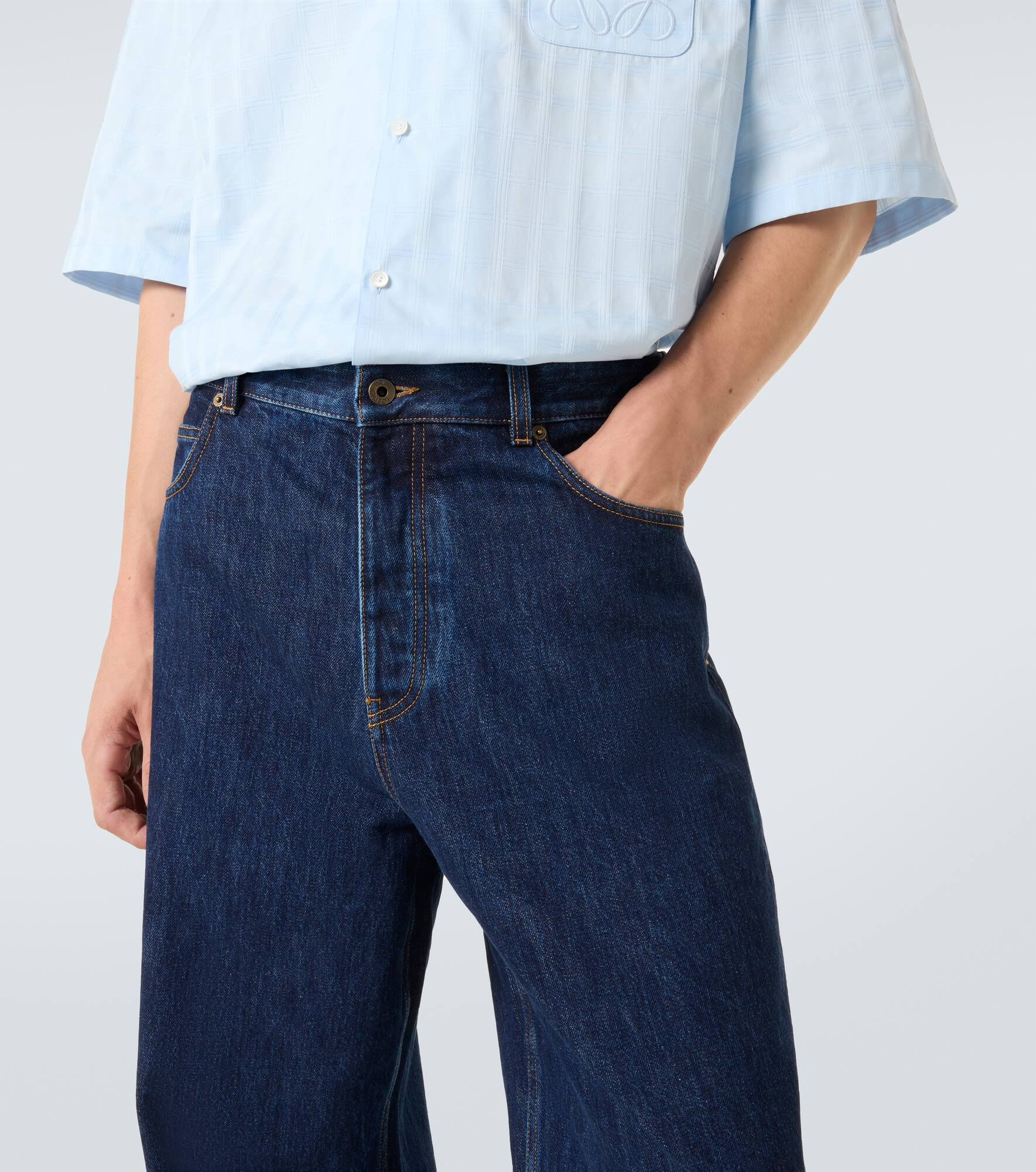Mid-rise barrel-leg jeans - 5