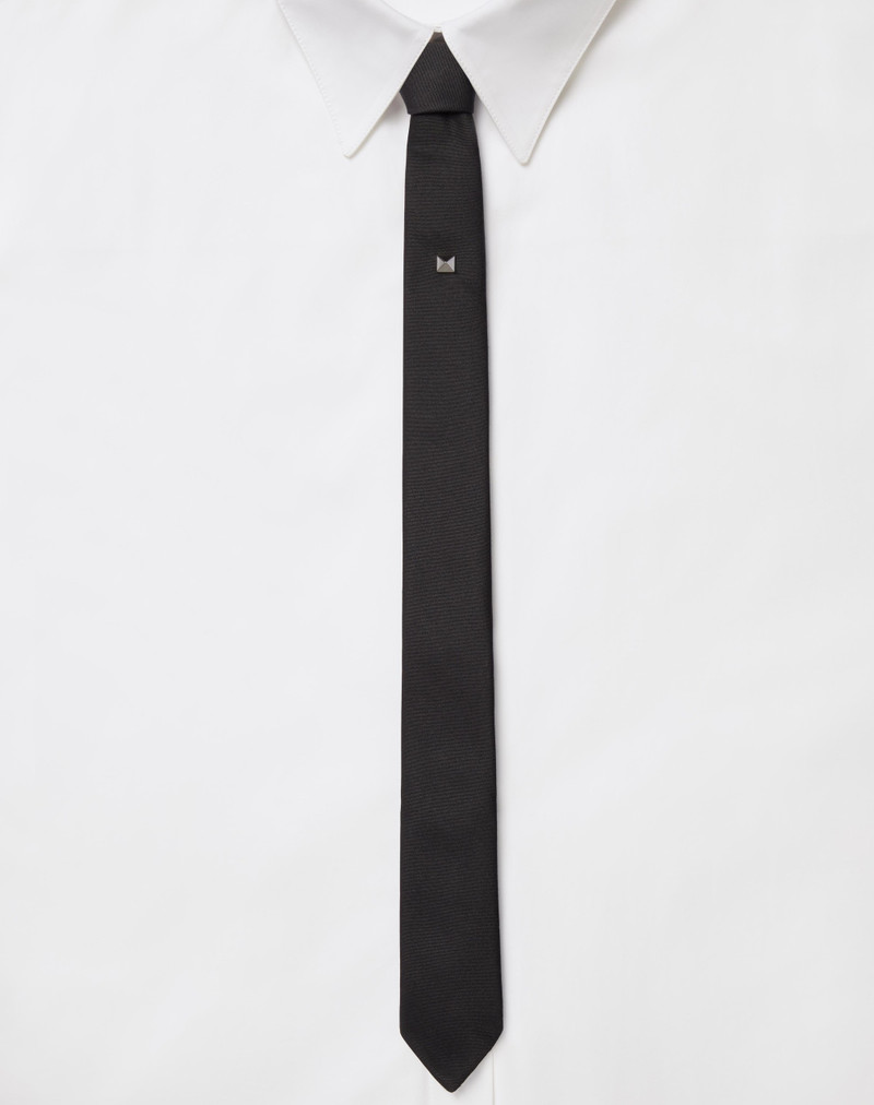 VALENTIE WOOL AND SILK TIE WITH METAL STUD APPLICATION_ ONLINE EXCLUSIVE 3