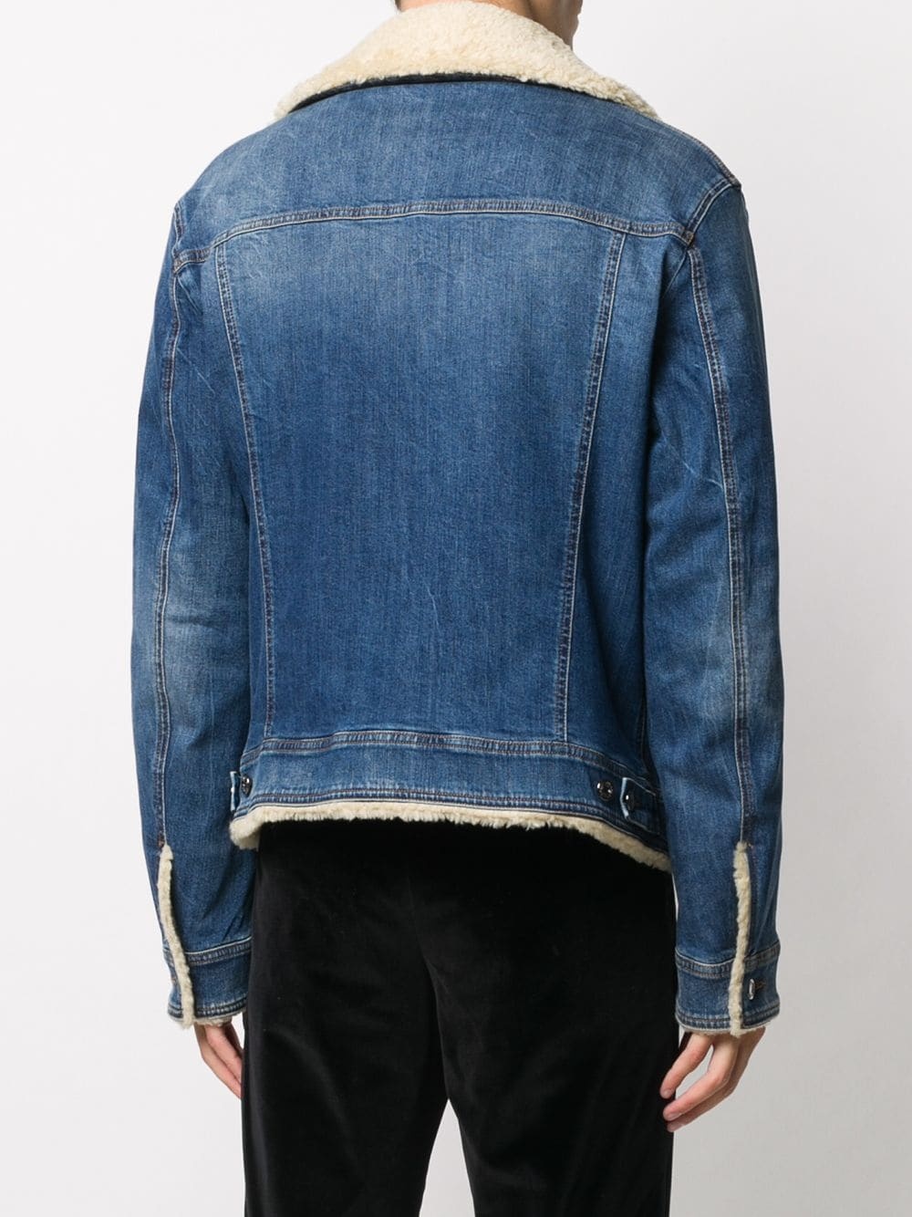 DG King shearling-lined denim jacket - 4