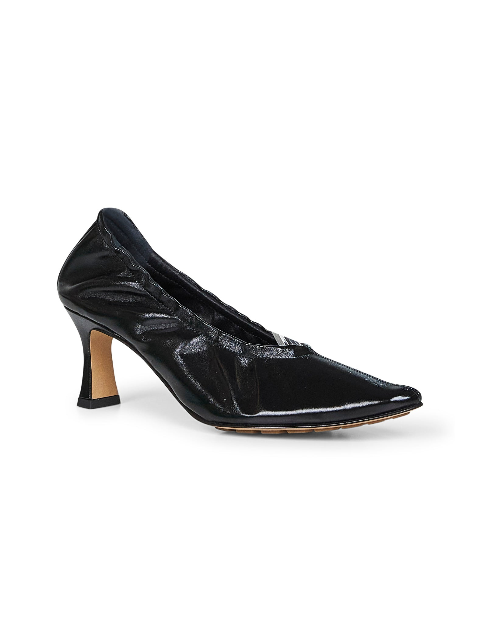 Bottega Veneta Women Black Shiny Calf Leather Sofia Pumps - 2