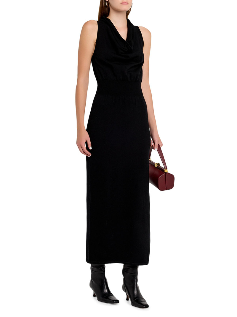 Women's Ramona Knit Cowlneck Sleeveless Maxi Dress - Black 3