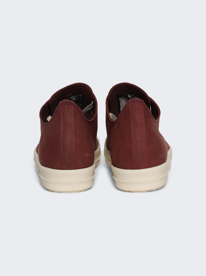 Rick Owens Scarpe In Pelle Low Sneakers Rosewood And Milk outlook