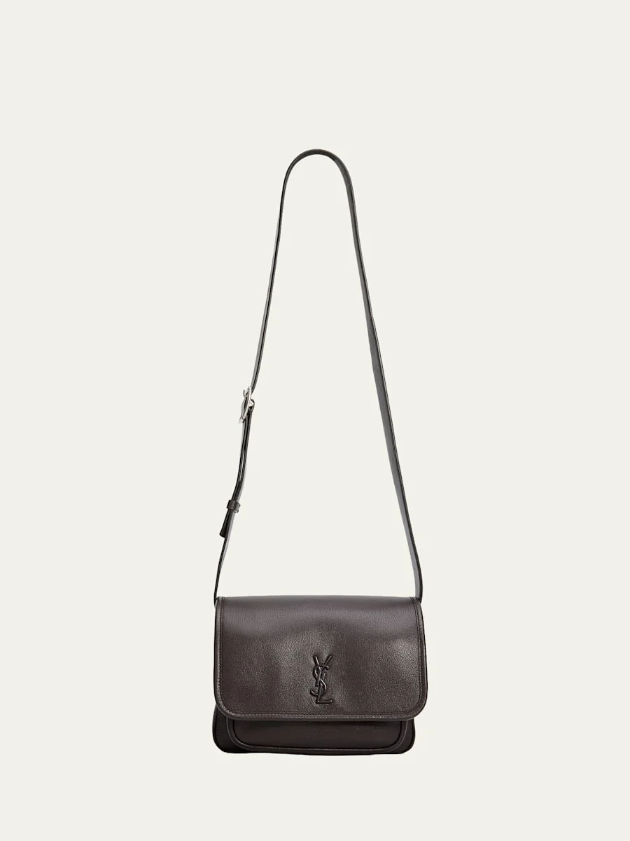 Men's Niki Small YSL Messenger Bag in Grained Leather - 1