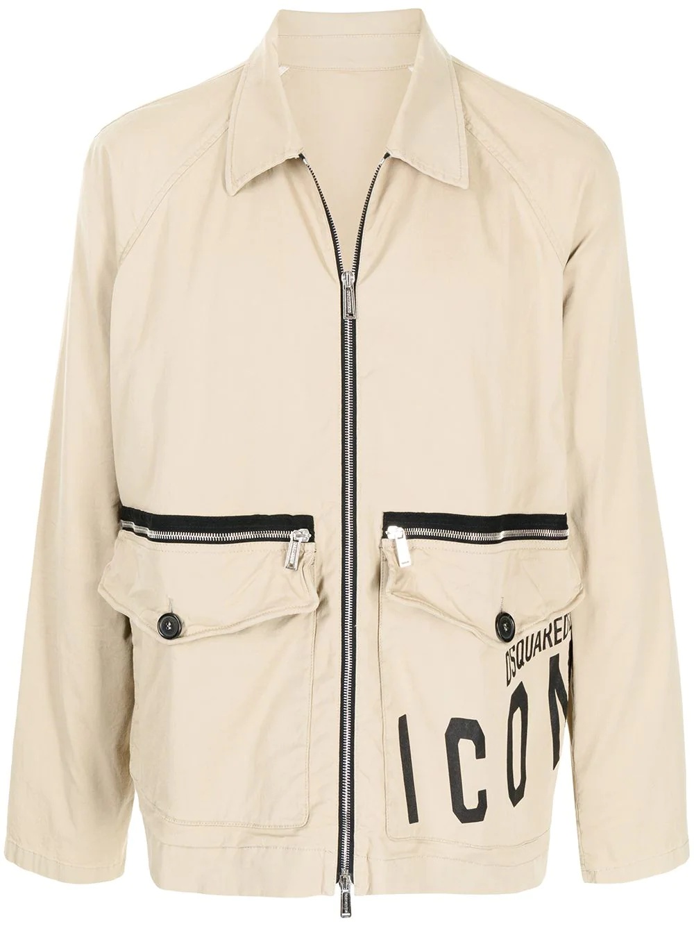 Icon logo-print shirt jacket - 1