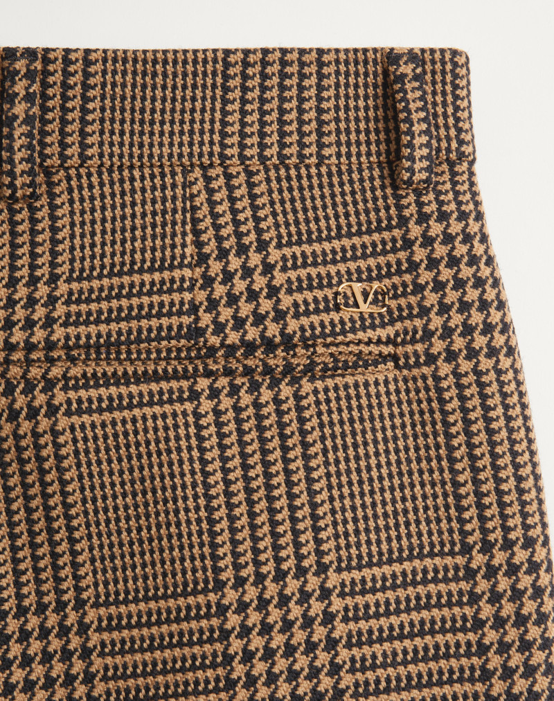 VALENTINO WOOL TROUSERS WITH GLEN PLAID PATTERN AND TURN-UPS 6