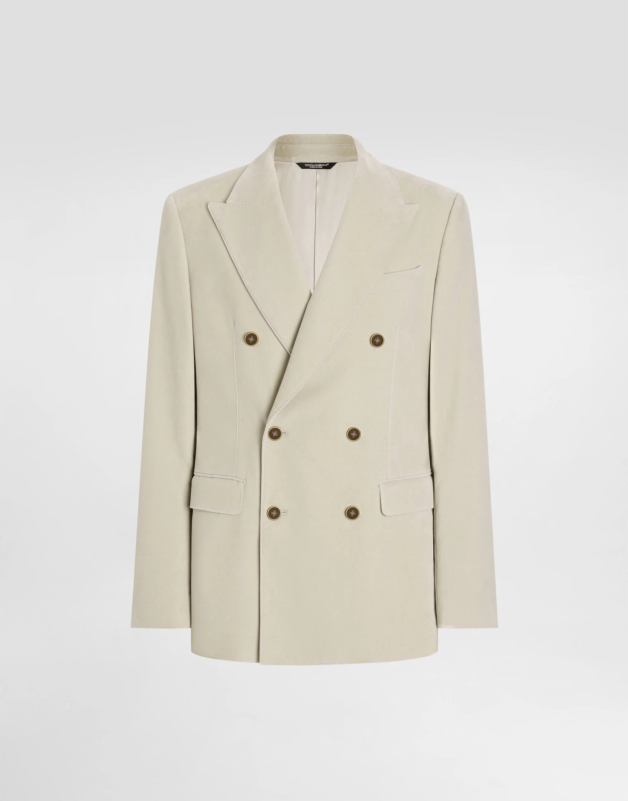 Double-breasted velvet jacket - 1