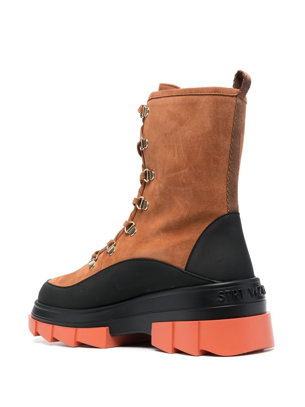 chunky lace-up suede boots - 3
