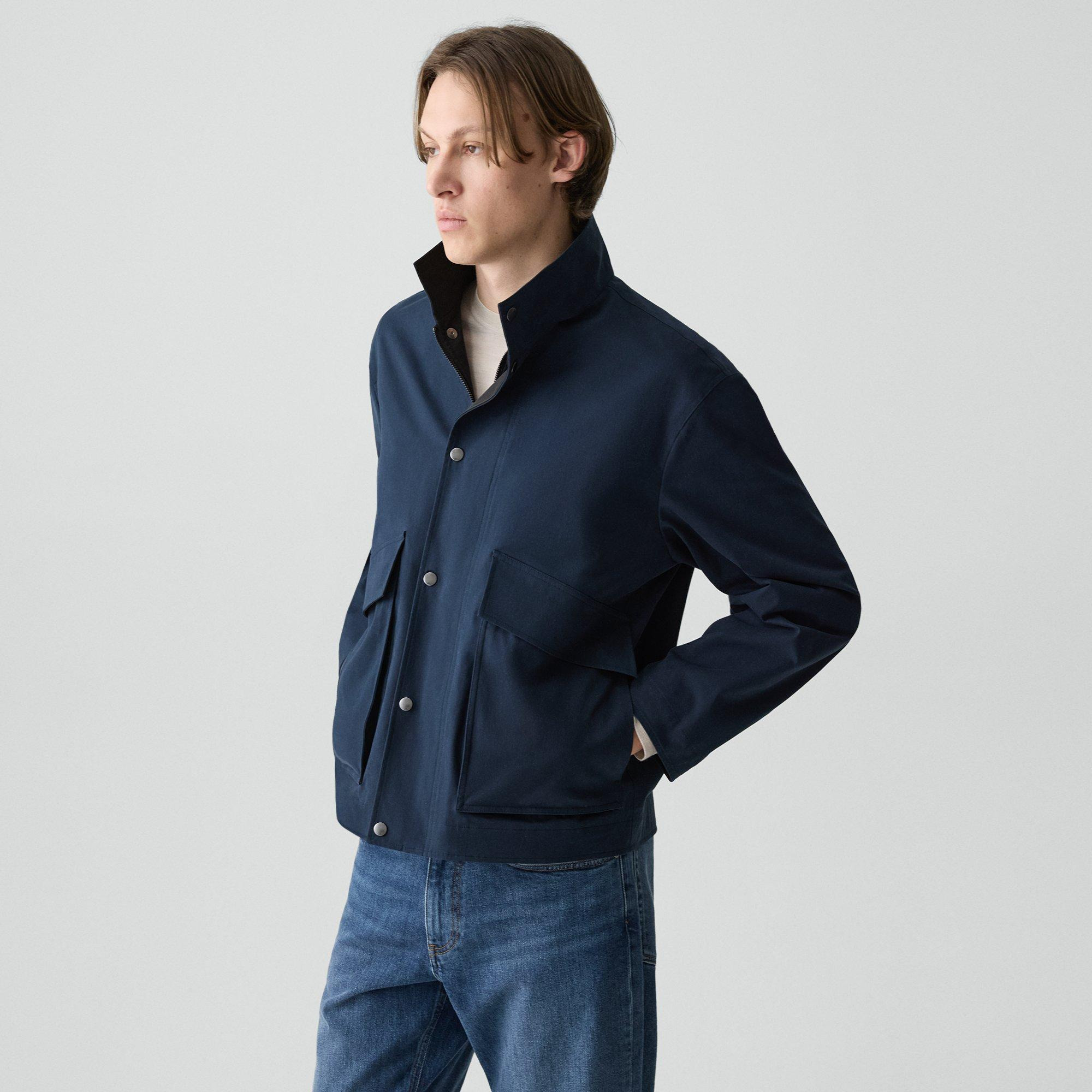 Utility Jacket in Peach Cotton - 2