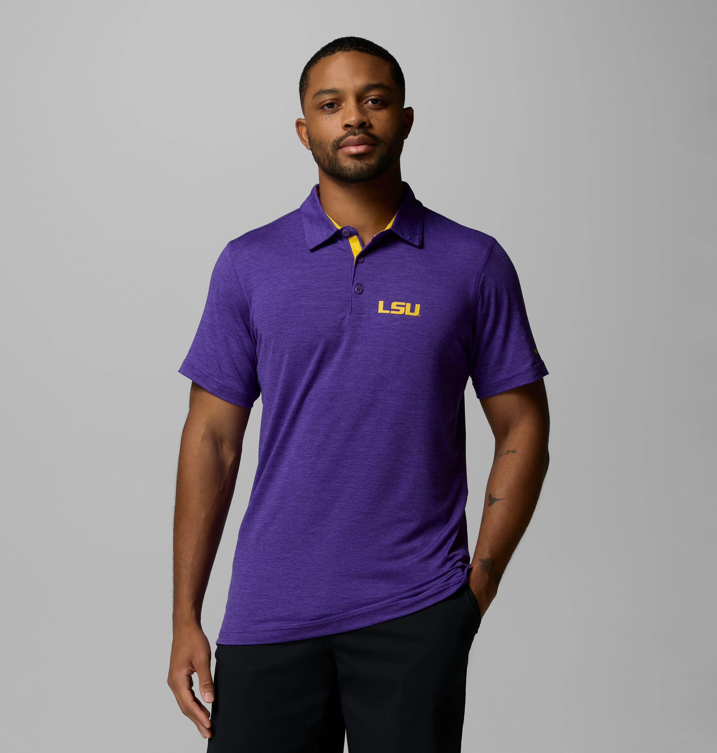 Men's Collegiate Tech Trail Polo - LSU - 1
