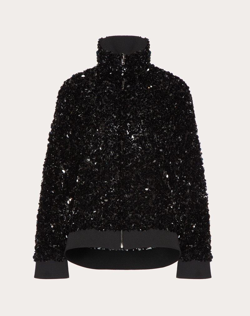 ORGANZA JACKET WITH ALL-OVER SEQUIN EMBROIDERY 1