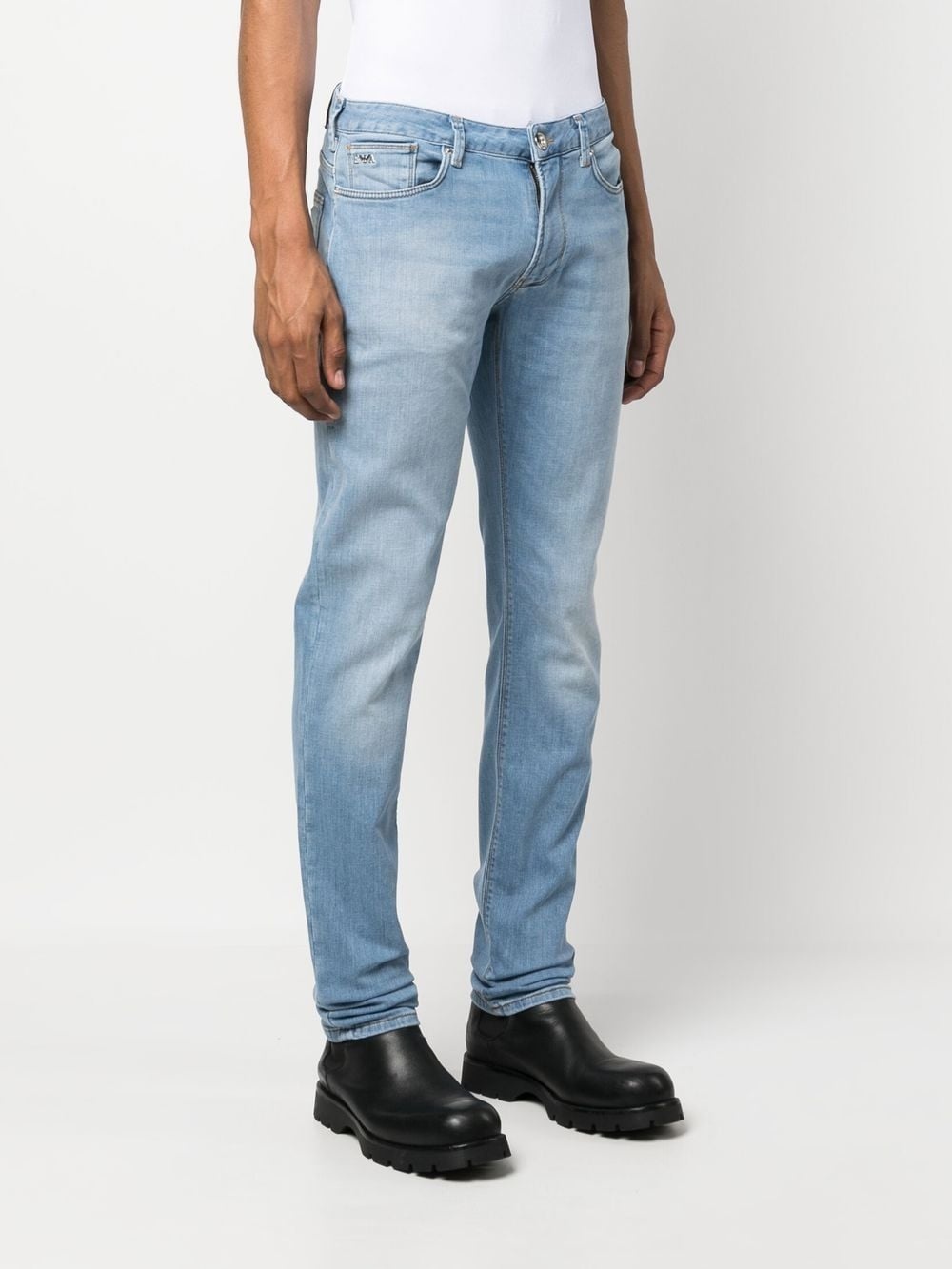 faded-effect straight-leg jeans - 3