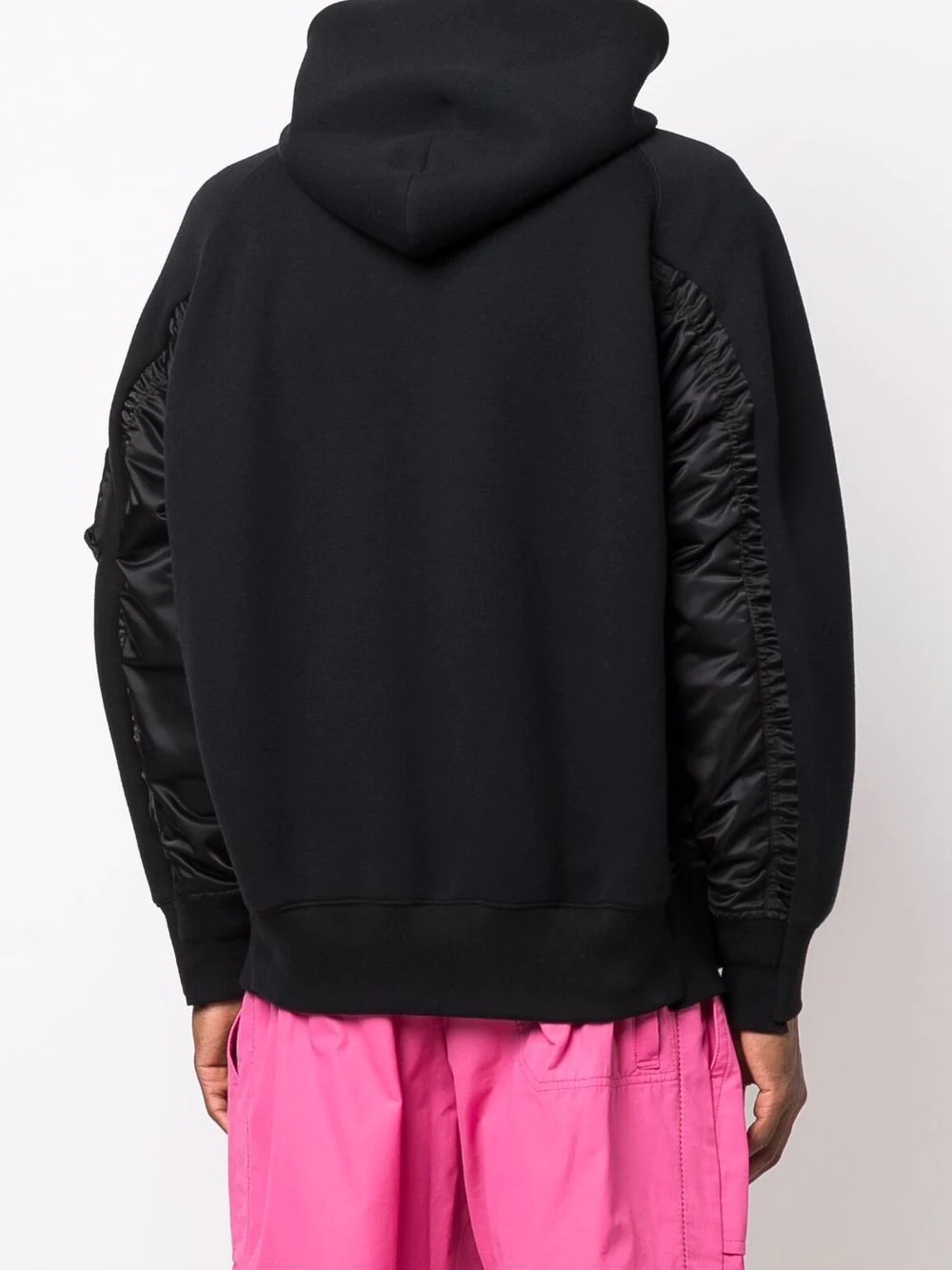 layered drawstring-hooded jacket - 4