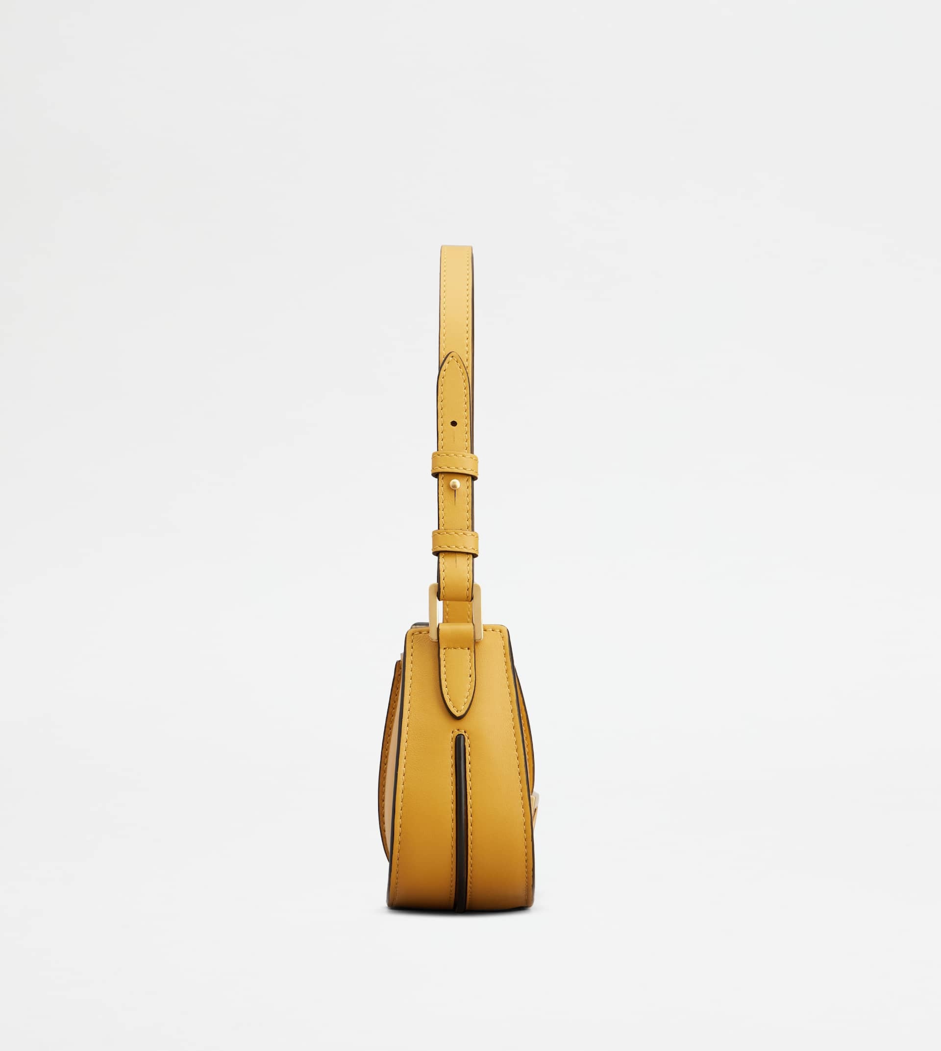 T TIMELESS SHOULDER BAG IN LEATHER MICRO - YELLOW - 4