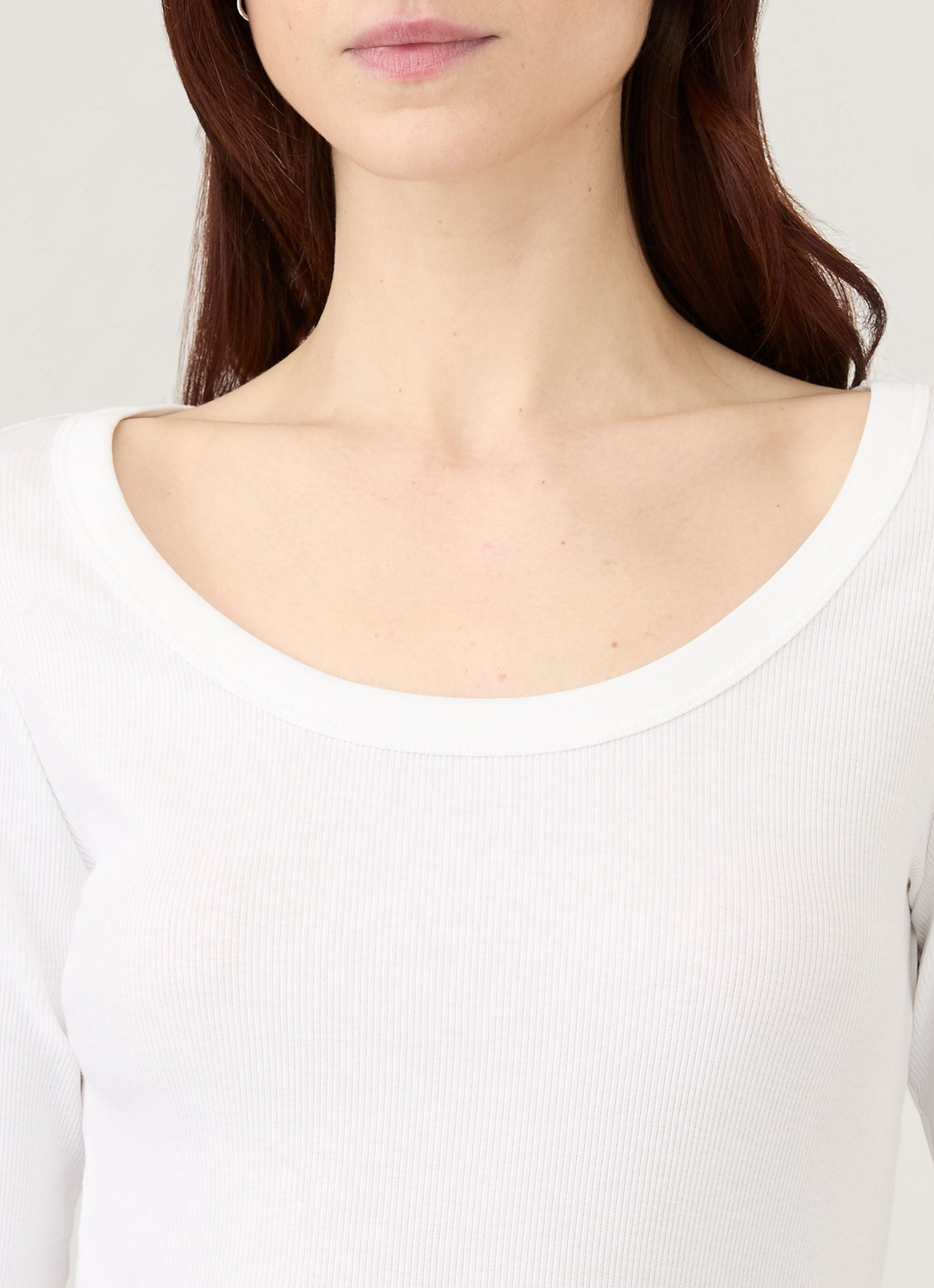 Ribbed Scoop Neck T‑shirt - 4
