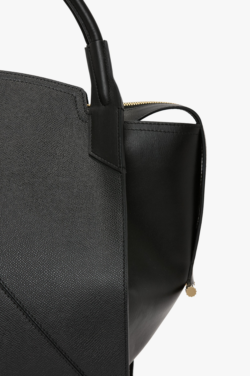 Victoria Bag In Black Grained Leather 7