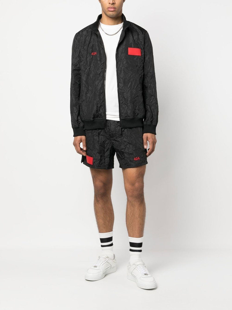 424 wrinkled-effect sport jacket outlook