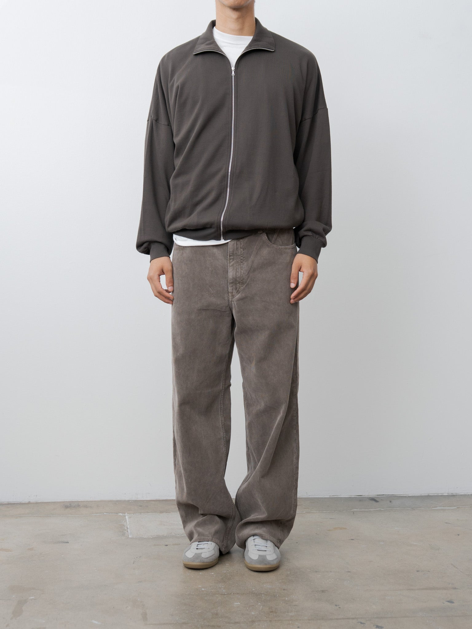 Super High Gauge Sweat Zip Blouson - Dark Brown - 2