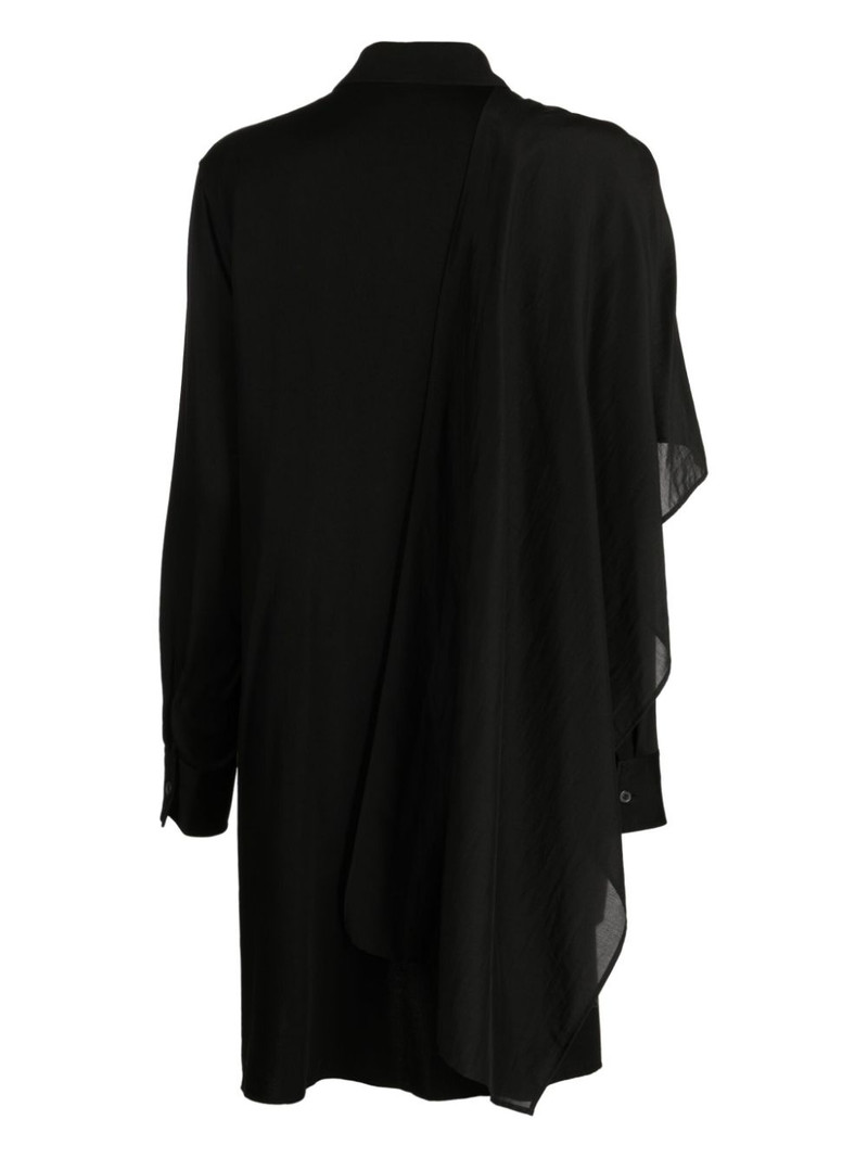 Yohji Yamamoto satin stole shirtdress outlook