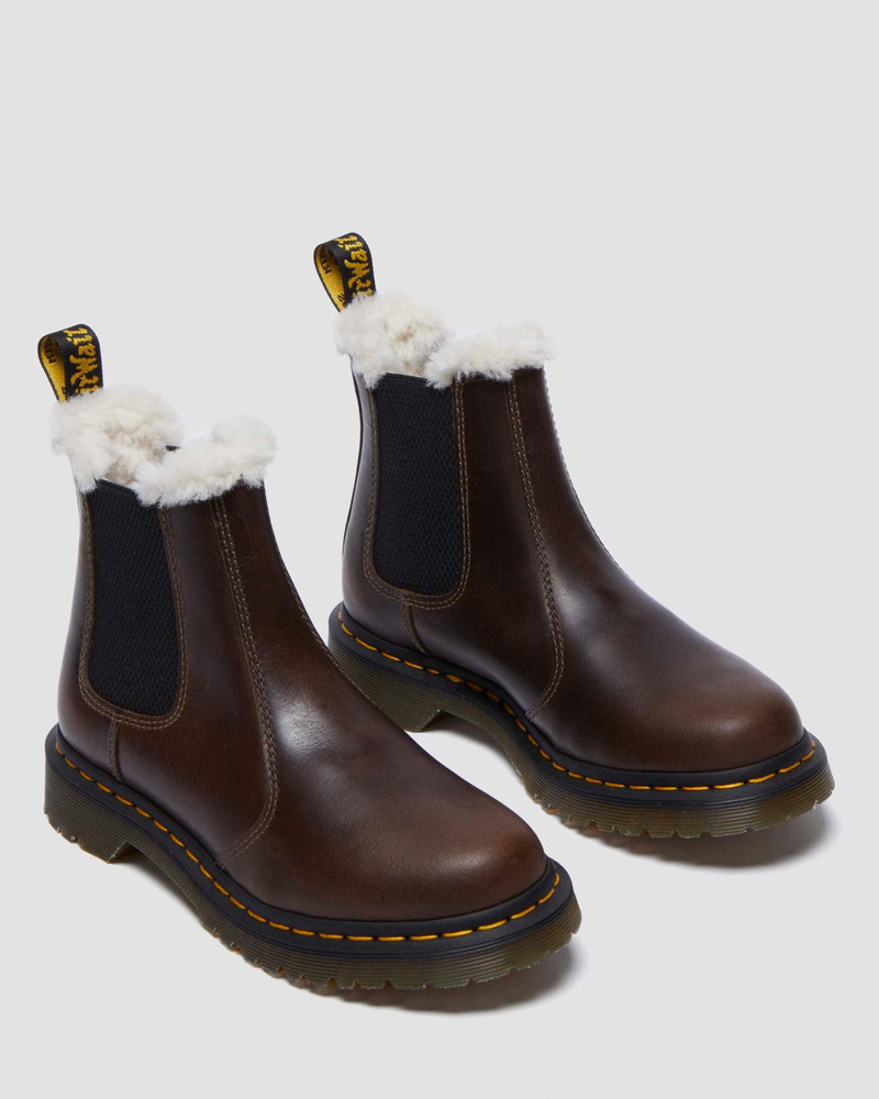 2976 Women's Faux Fur Lined Chelsea Boots 8