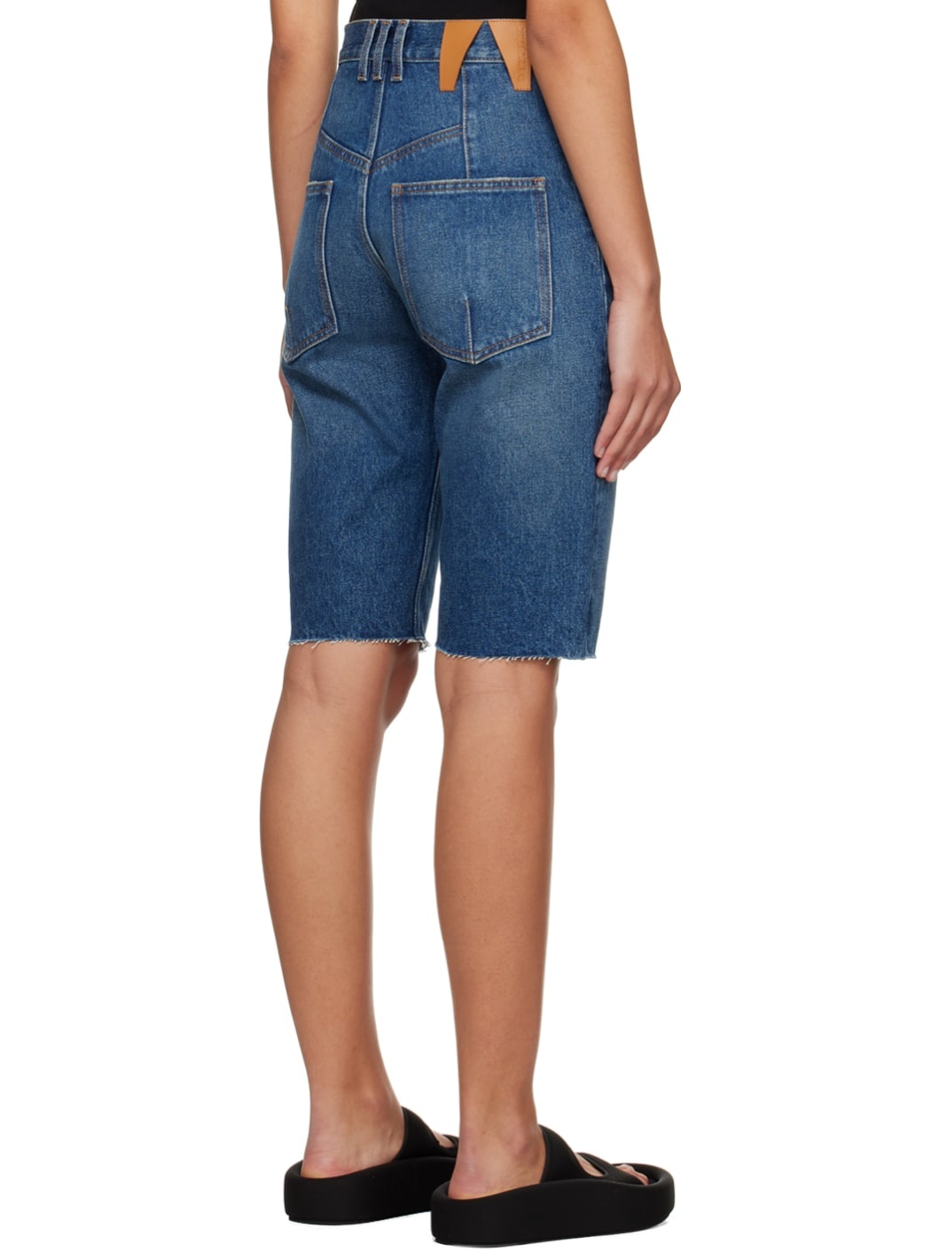 Navy Gina Denim Shorts - 3