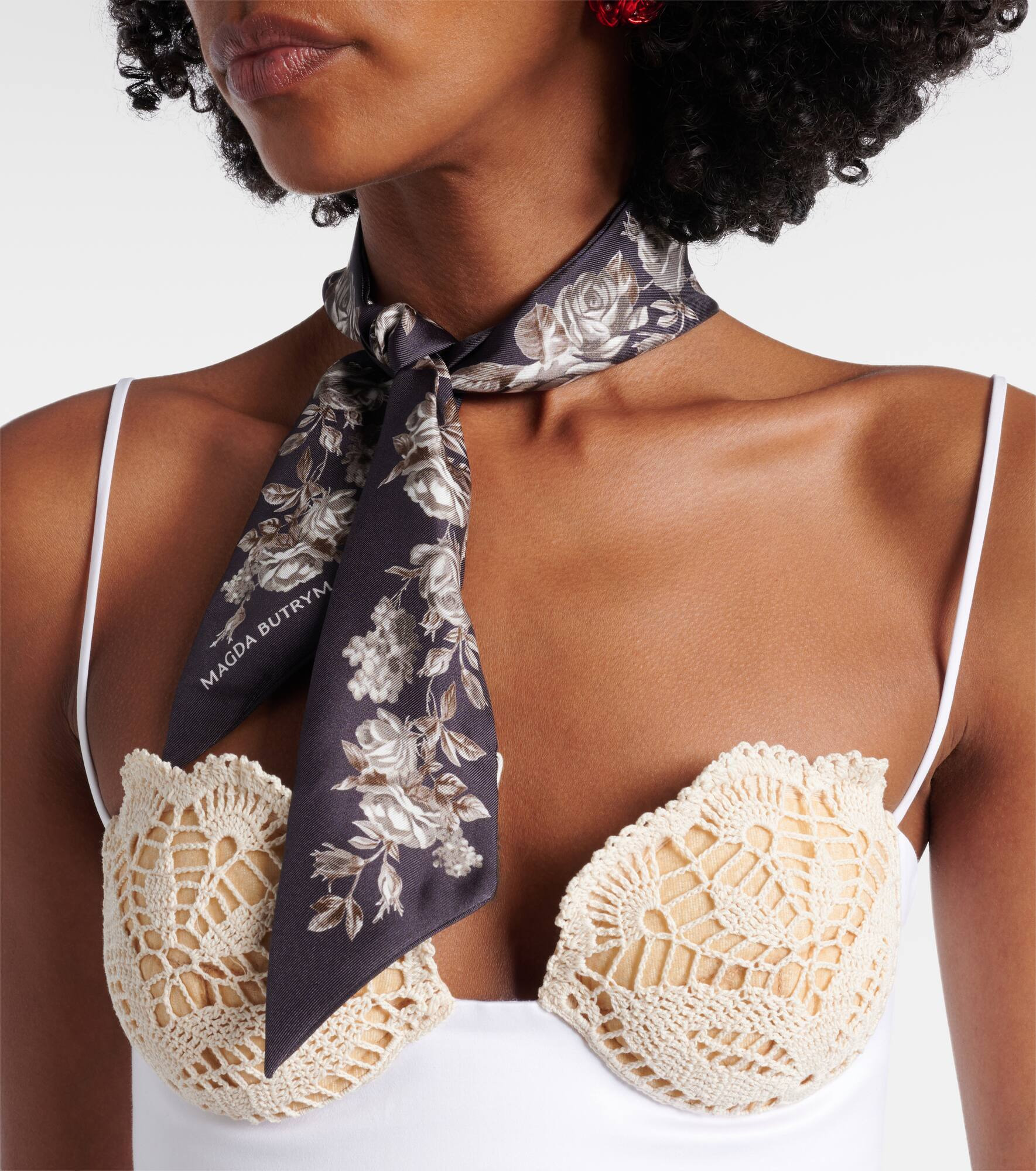 Floral silk scarf - 2