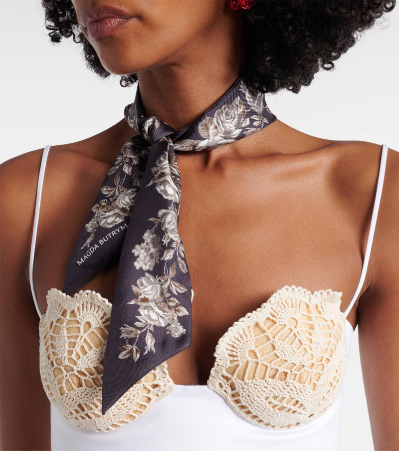 MAGDA BUTRYM Floral silk scarf outlook