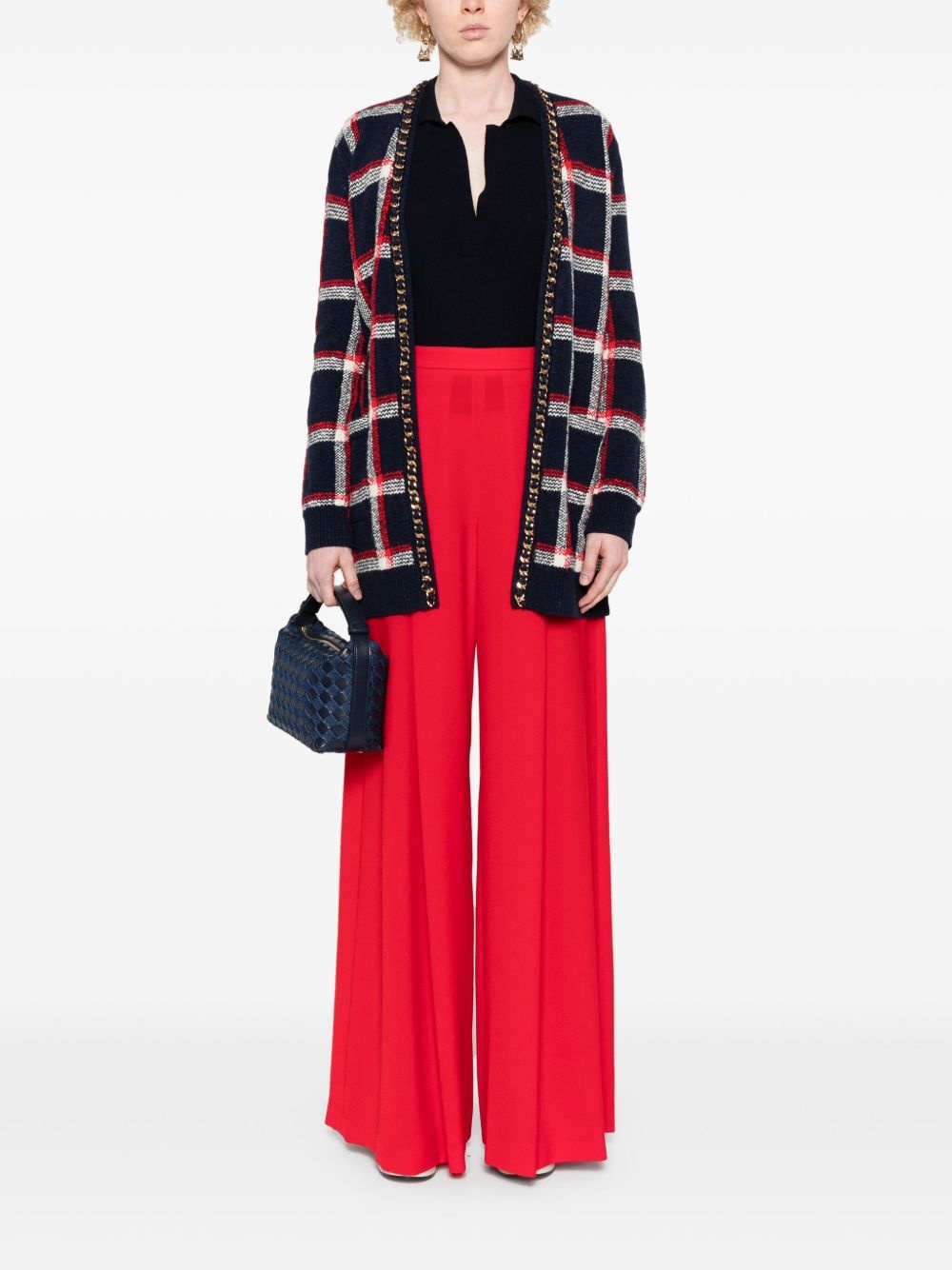 checked cardigan - 2