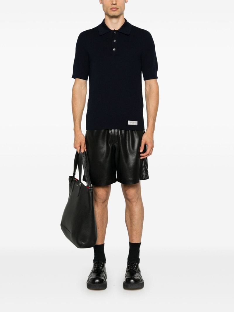 Balmain short-sleeve merino polo shirt outlook