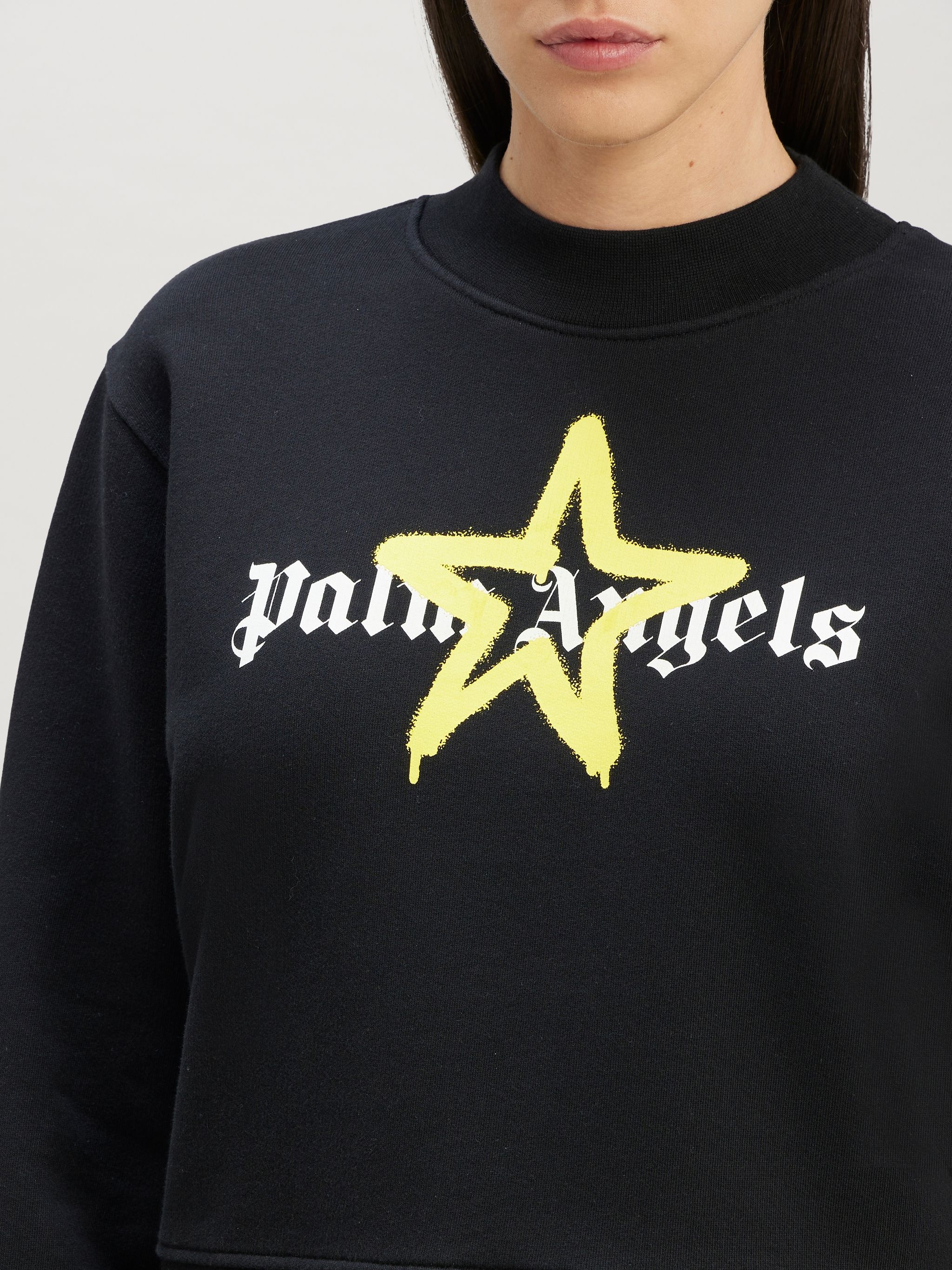 Star Sprayed Fitted Crew  Black Yellow - 6