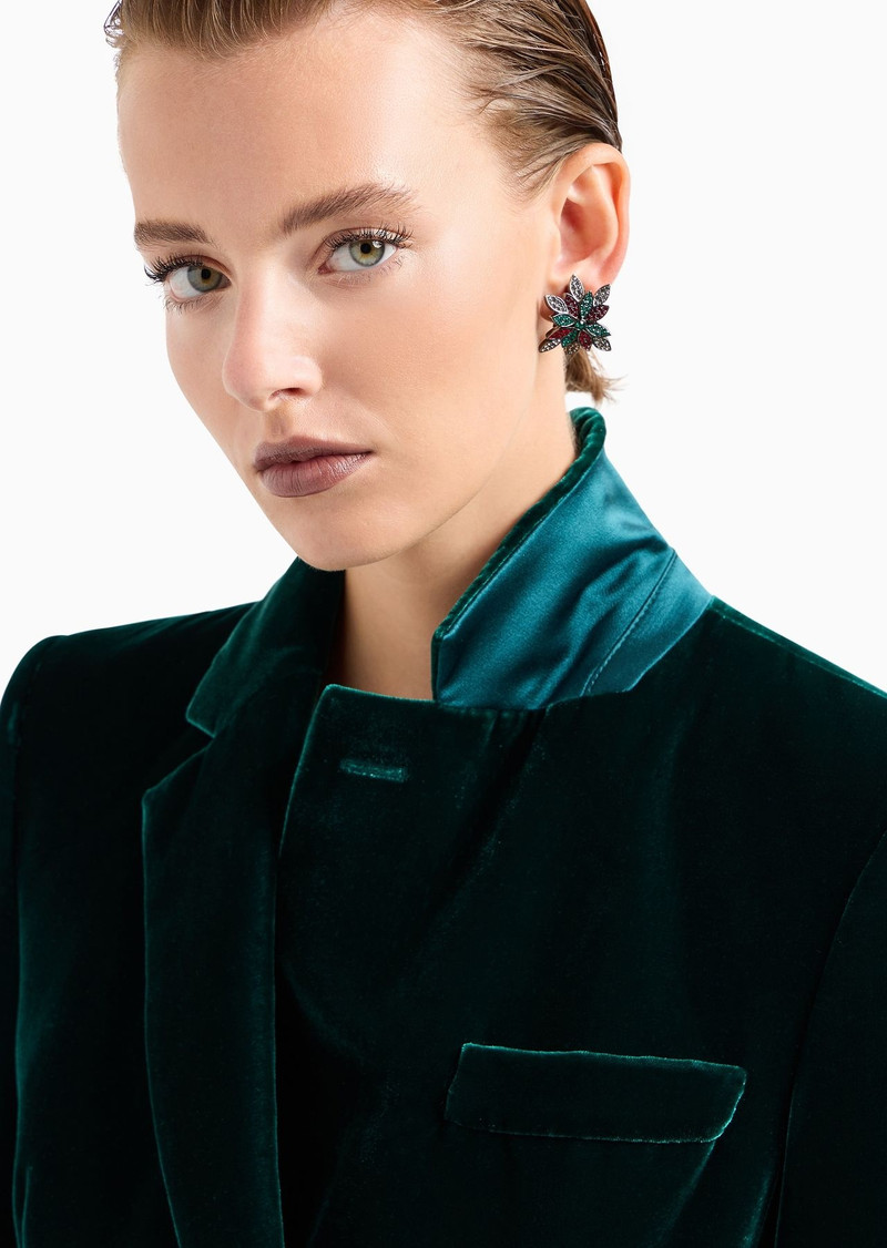 Single-breasted jacket in velvet 9