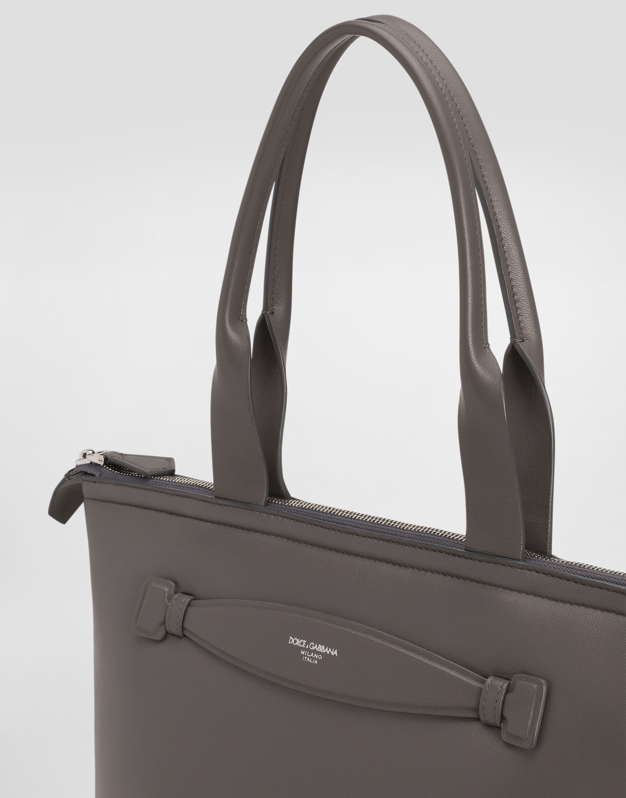 Calfskin nappa leather shopper - 6