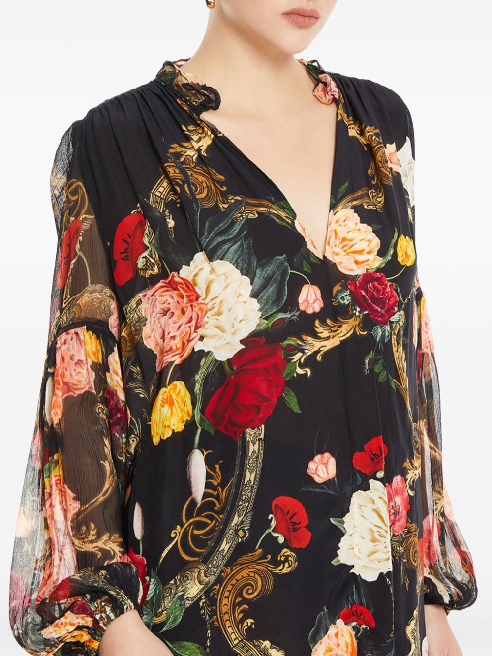 floral-print blouse - 5