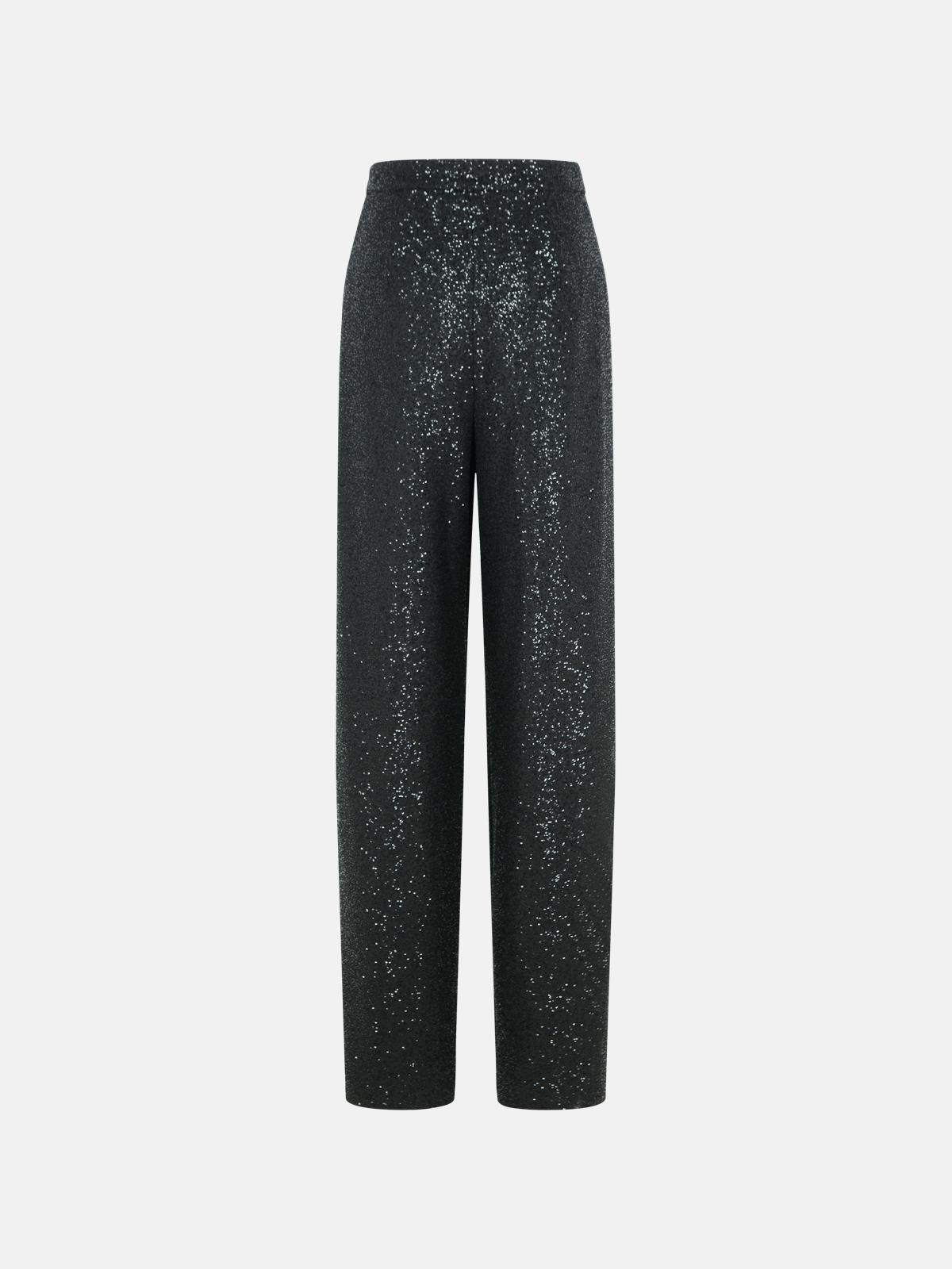 'NAVIGLI' BLACK VISCOSE BLEND PANTS - 3