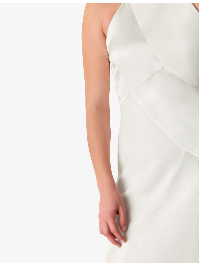 Eileen high-neck silk maxi wedding dress 5