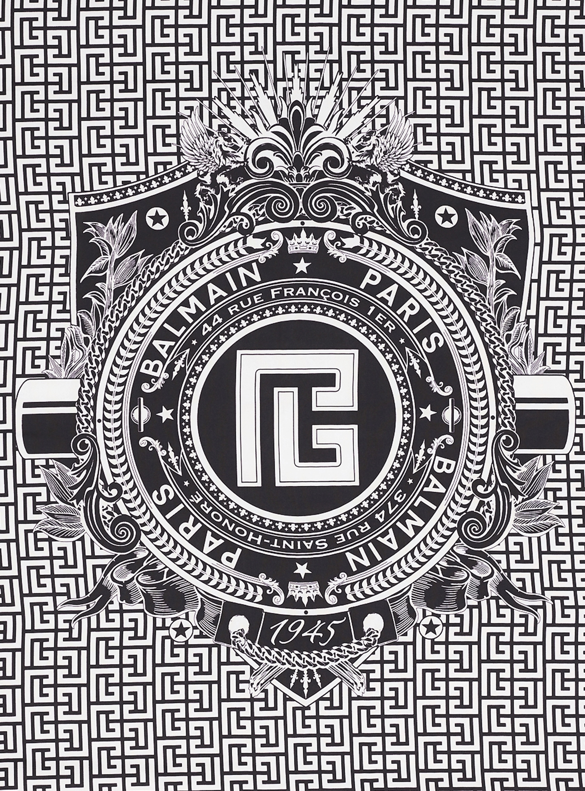 Silk scarf with Balmain monogram - 3
