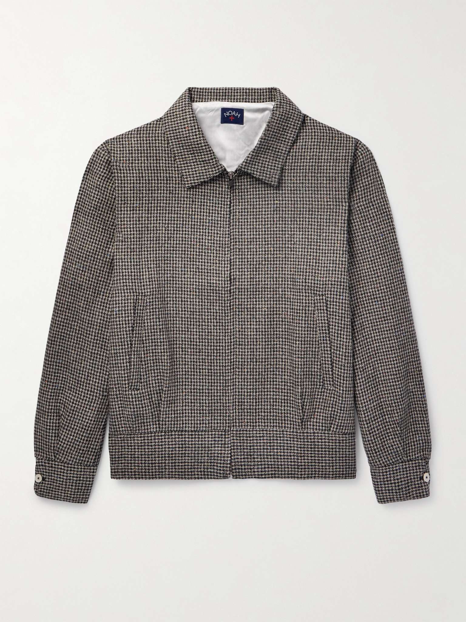 Ricky Houndstooth Linen-Blend Jacket - 1