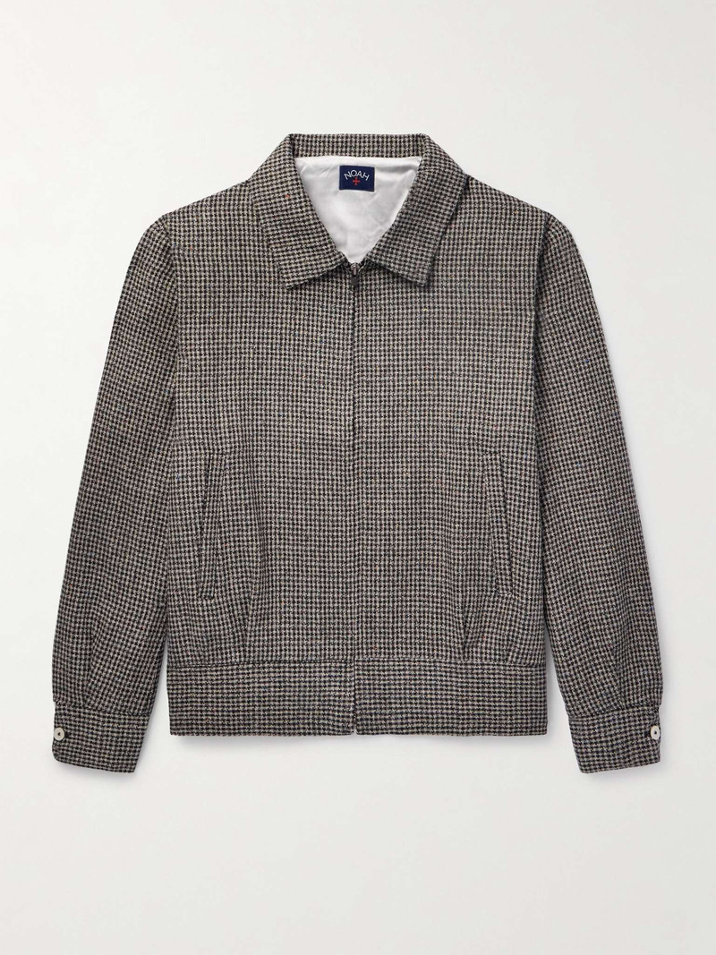 Ricky Houndstooth Linen-Blend Jacket 1