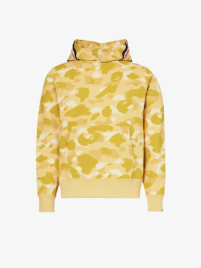 Shark camo-print 면 jersey 후드 - 1