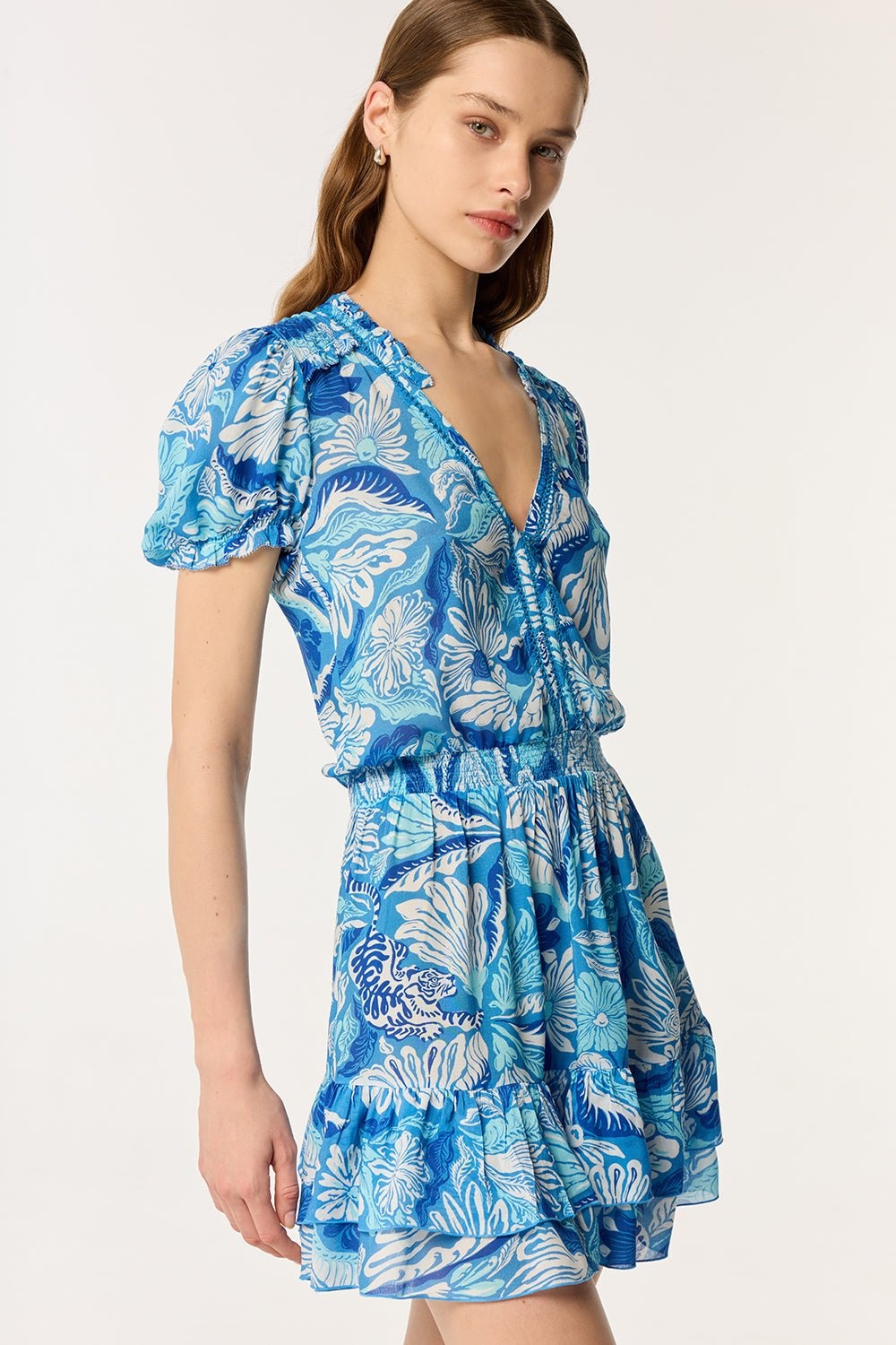 Mini Dress Bibi - Blue Tiger Lily - 4