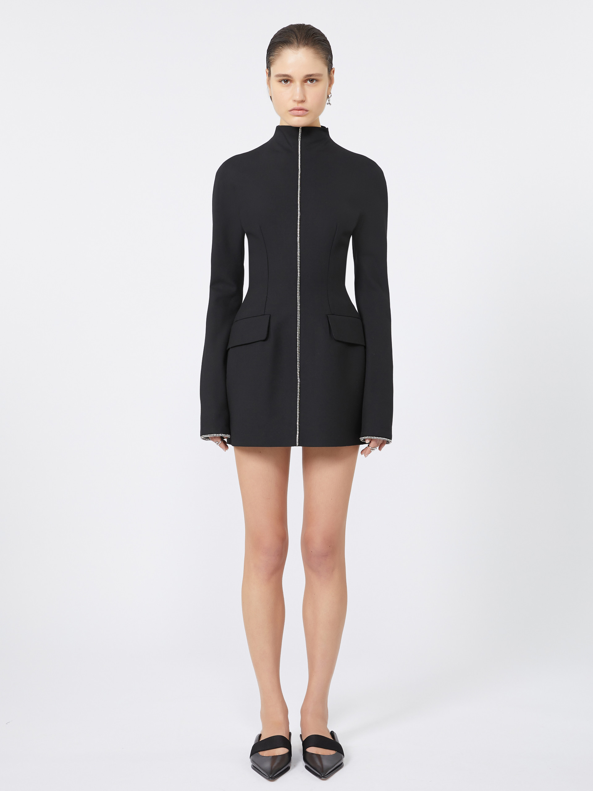 TEFRITE01 Short stretch wool-blend dress - KLEPSYDRA CAPSULE - 3