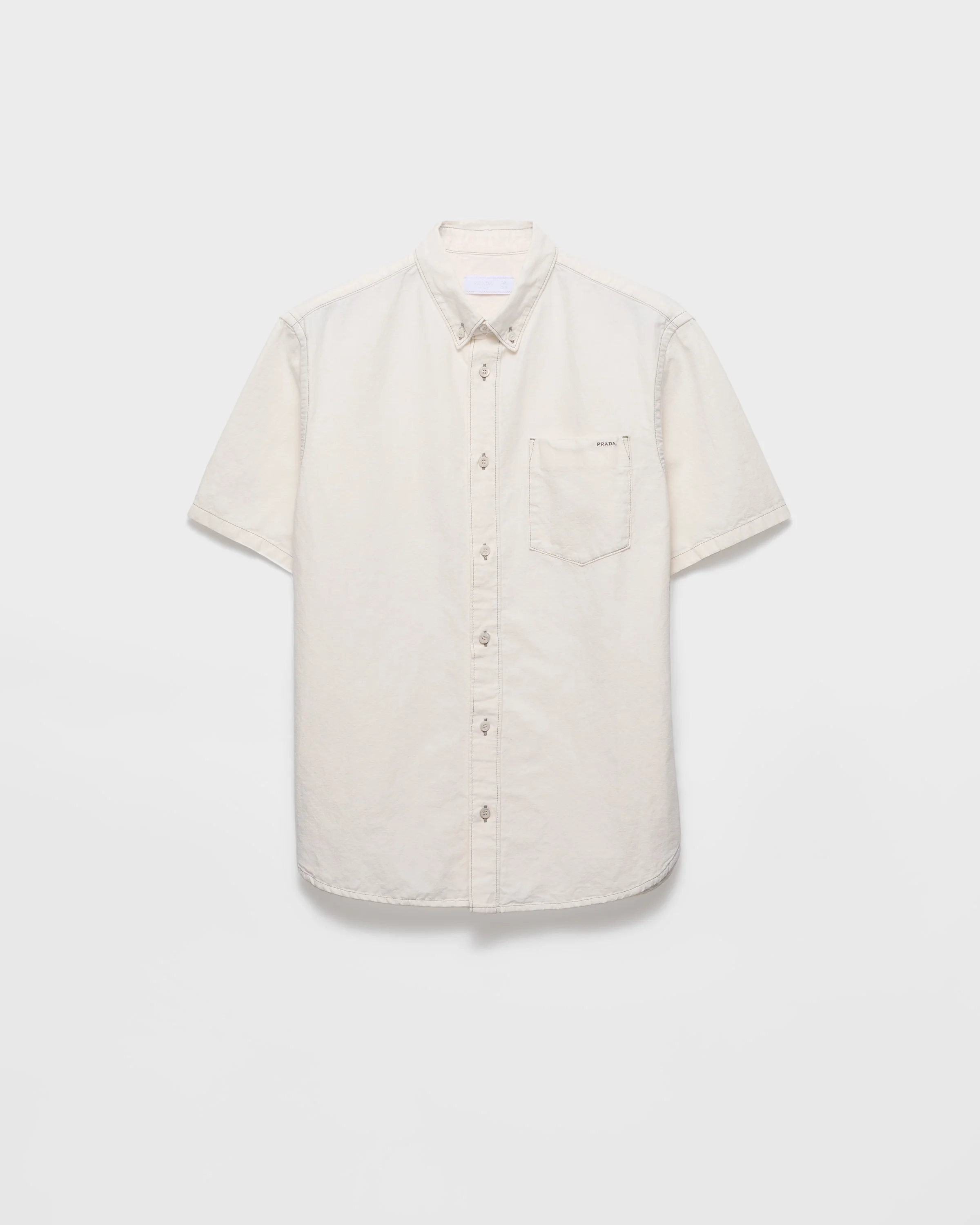 Short-sleeved chambray shirt - 1