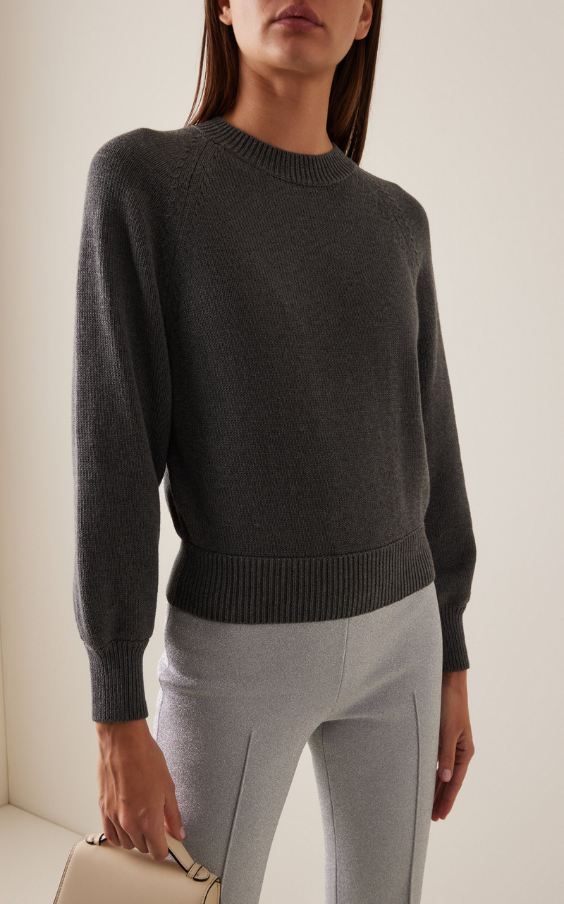 HIGH SPORT Lara Cotton Sweater grey outlook