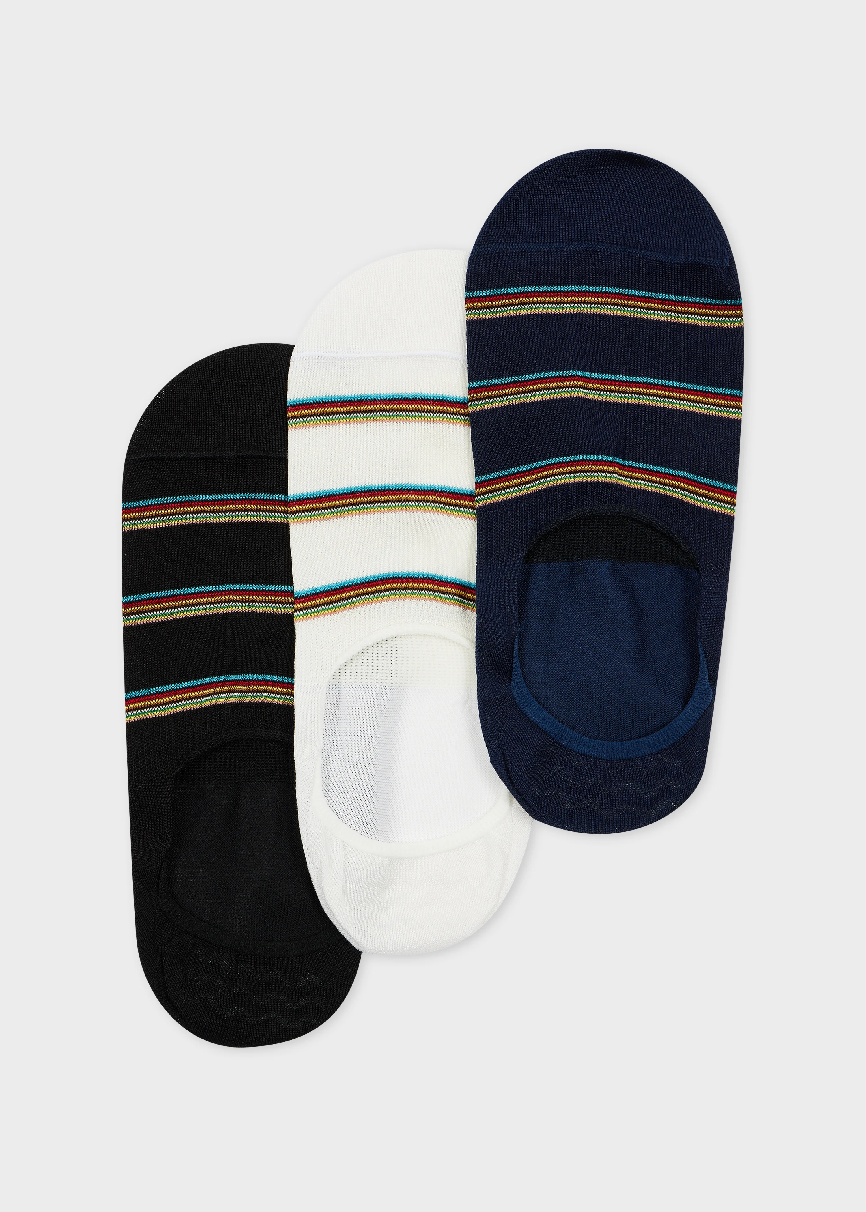 Multicolour 'Signature Stripe' Loafer Socks Three Pack - 1