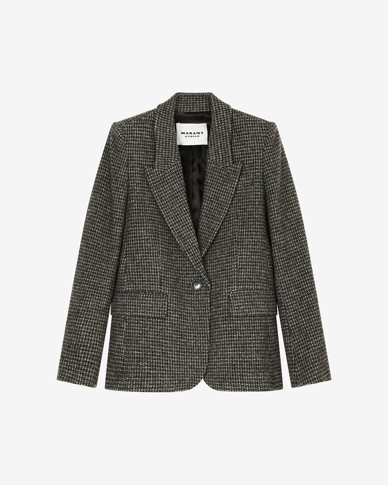 MARANT ÉTOILE houndstooth wool blazer - Grey