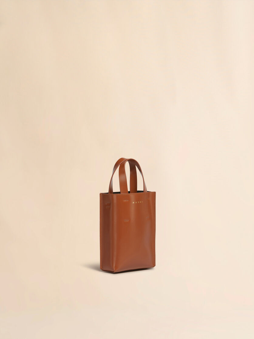 MUSEO NANO BAG IN BROWN LEATHER - 6